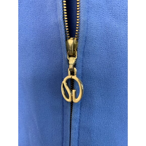 Vintage Y2K St. John Sport Blue Zip-Up Jacket M Stretch Woven 8107 Pockets USA - Picture 10 of 10